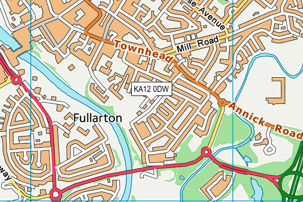 KA12 0DW map - OS VectorMap District (Ordnance Survey) KA12 0DW map - OS VectorMap District (Ordnance Survey)