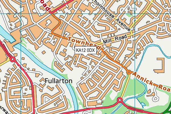 KA12 0DX map - OS VectorMap District (Ordnance Survey) KA12 0DX map - OS VectorMap District (Ordnance Survey)