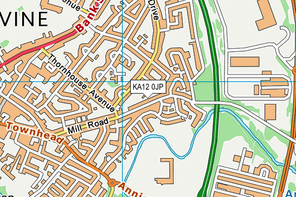 KA12 0JP map - OS VectorMap District (Ordnance Survey)