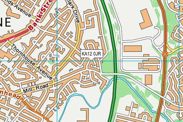 KA12 0JR map - OS VectorMap District (Ordnance Survey) KA12 0JR map - OS VectorMap District (Ordnance Survey)