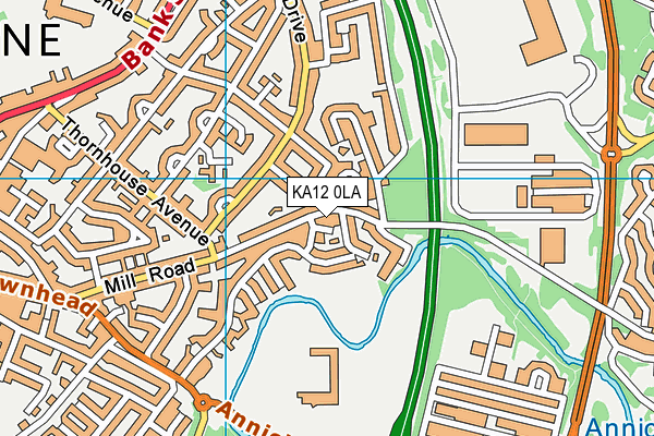 KA12 0LA map - OS VectorMap District (Ordnance Survey) KA12 0LA map - OS VectorMap District (Ordnance Survey)