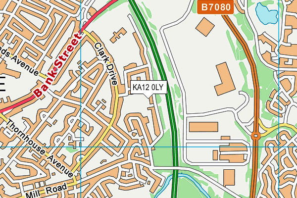 KA12 0LY map - OS VectorMap District (Ordnance Survey) KA12 0LY map - OS VectorMap District (Ordnance Survey)