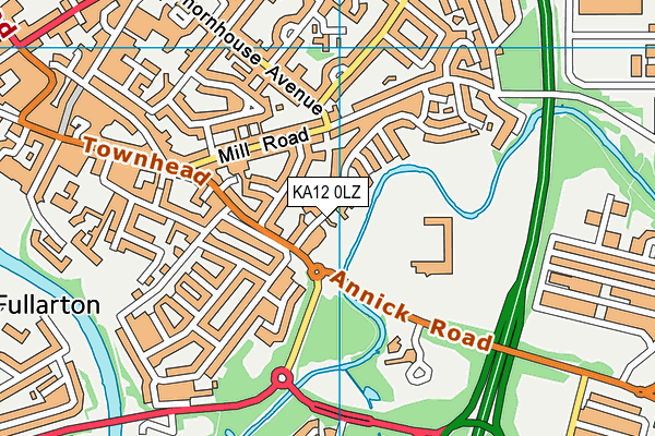 KA12 0LZ map - OS VectorMap District (Ordnance Survey) KA12 0LZ map - OS VectorMap District (Ordnance Survey)