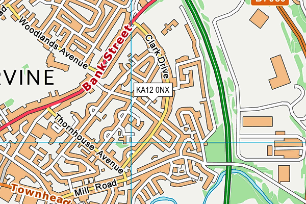KA12 0NX map - OS VectorMap District (Ordnance Survey) KA12 0NX map - OS VectorMap District (Ordnance Survey)