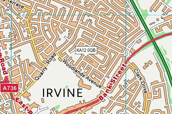 KA12 0QB map - OS VectorMap District (Ordnance Survey) KA12 0QB map - OS VectorMap District (Ordnance Survey)