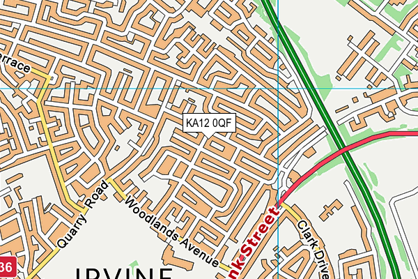 KA12 0QF map - OS VectorMap District (Ordnance Survey) KA12 0QF map - OS VectorMap District (Ordnance Survey)