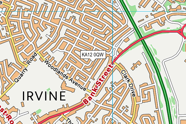 KA12 0QW map - OS VectorMap District (Ordnance Survey) KA12 0QW map - OS VectorMap District (Ordnance Survey)