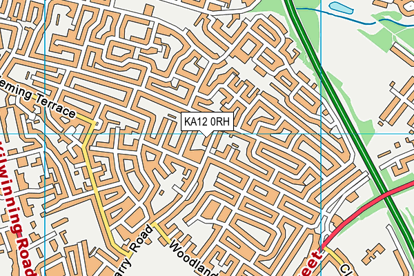KA12 0RH map - OS VectorMap District (Ordnance Survey) KA12 0RH map - OS VectorMap District (Ordnance Survey)
