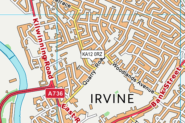 KA12 0RZ map - OS VectorMap District (Ordnance Survey)