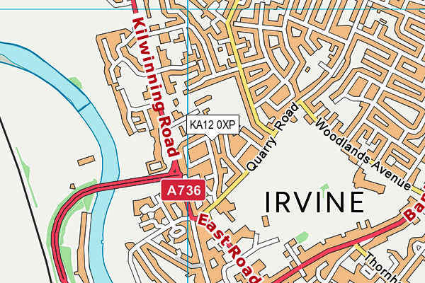 KA12 0XP map - OS VectorMap District (Ordnance Survey)