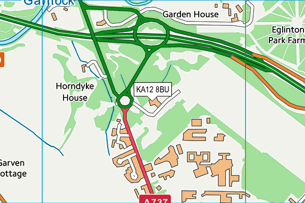 KA12 8BU map - OS VectorMap District (Ordnance Survey) KA12 8BU map - OS VectorMap District (Ordnance Survey)