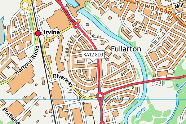 KA12 8DJ map - OS VectorMap District (Ordnance Survey) KA12 8DJ map - OS VectorMap District (Ordnance Survey)