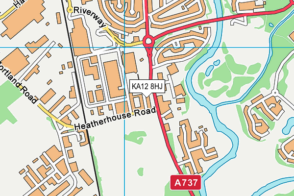 KA12 8HJ map - OS VectorMap District (Ordnance Survey)