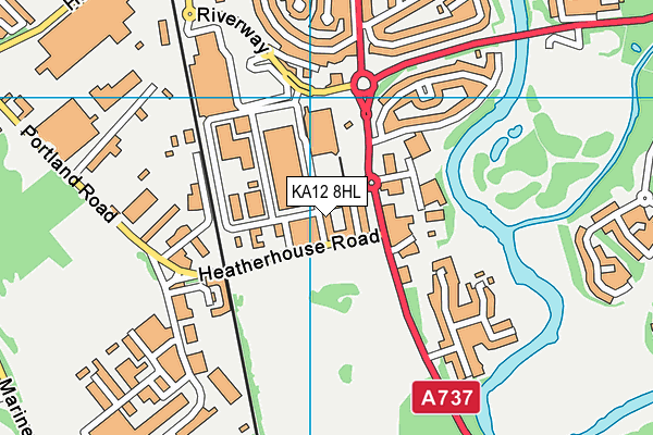 KA12 8HL map - OS VectorMap District (Ordnance Survey)