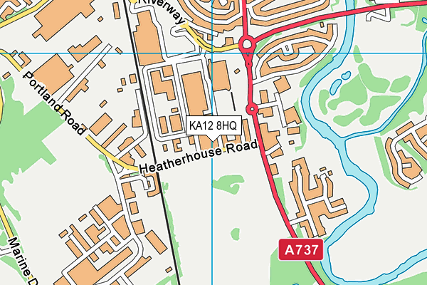KA12 8HQ map - OS VectorMap District (Ordnance Survey) KA12 8HQ map - OS VectorMap District (Ordnance Survey)