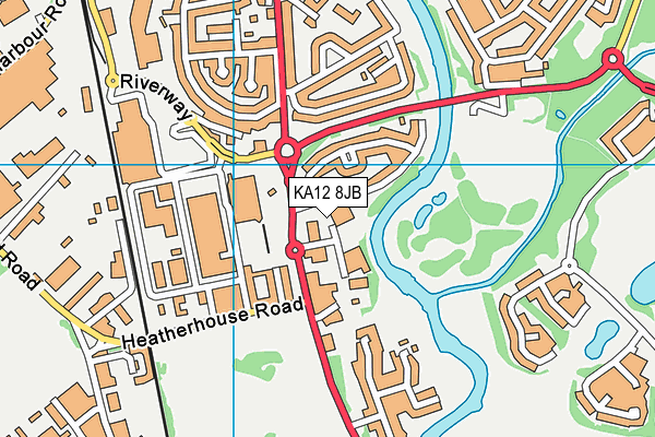 KA12 8JB map - OS VectorMap District (Ordnance Survey) KA12 8JB map - OS VectorMap District (Ordnance Survey)