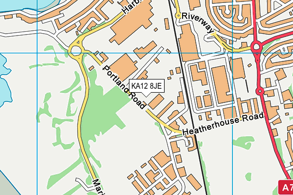KA12 8JE map - OS VectorMap District (Ordnance Survey) KA12 8JE map - OS VectorMap District (Ordnance Survey)
