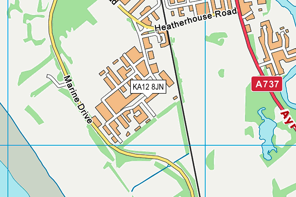 KA12 8JN map - OS VectorMap District (Ordnance Survey) KA12 8JN map - OS VectorMap District (Ordnance Survey)