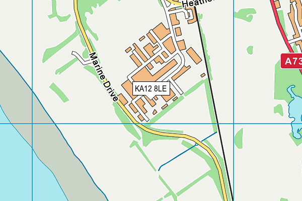 KA12 8LE map - OS VectorMap District (Ordnance Survey) KA12 8LE map - OS VectorMap District (Ordnance Survey)