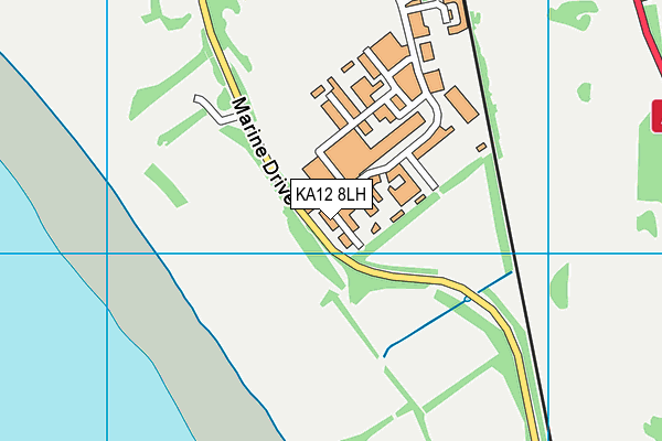 KA12 8LH map - OS VectorMap District (Ordnance Survey) KA12 8LH map - OS VectorMap District (Ordnance Survey)