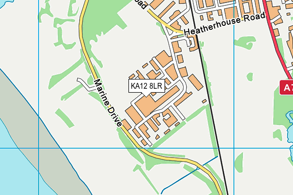 KA12 8LR map - OS VectorMap District (Ordnance Survey) KA12 8LR map - OS VectorMap District (Ordnance Survey)