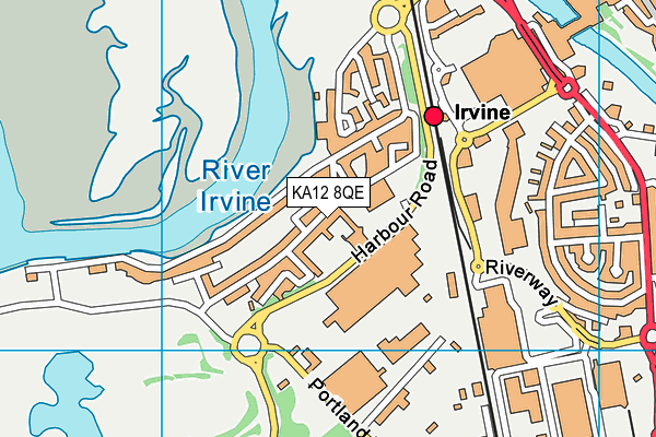 KA12 8QE map - OS VectorMap District (Ordnance Survey) KA12 8QE map - OS VectorMap District (Ordnance Survey)