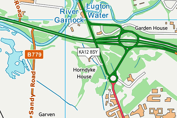 KA12 8SY map - OS VectorMap District (Ordnance Survey) KA12 8SY map - OS VectorMap District (Ordnance Survey)