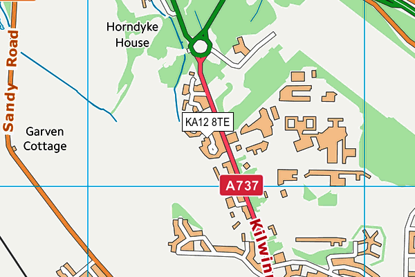 KA12 8TE map - OS VectorMap District (Ordnance Survey) KA12 8TE map - OS VectorMap District (Ordnance Survey)