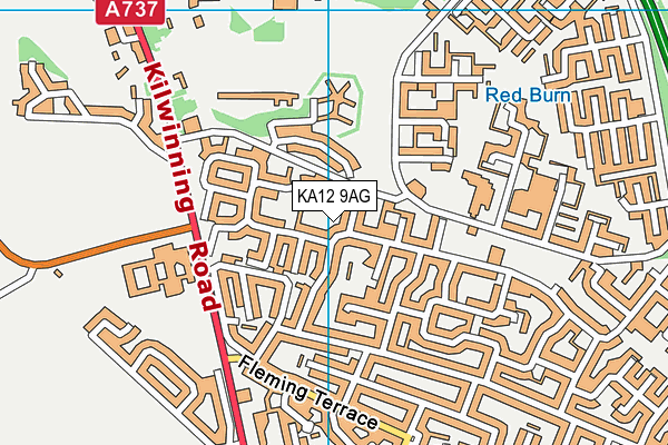 KA12 9AG map - OS VectorMap District (Ordnance Survey) KA12 9AG map - OS VectorMap District (Ordnance Survey)