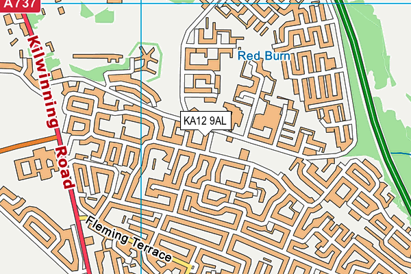 KA12 9AL map - OS VectorMap District (Ordnance Survey) KA12 9AL map - OS VectorMap District (Ordnance Survey)