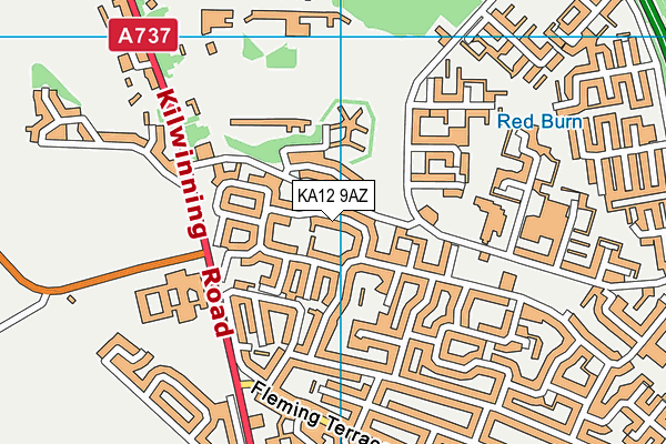KA12 9AZ map - OS VectorMap District (Ordnance Survey) KA12 9AZ map - OS VectorMap District (Ordnance Survey)