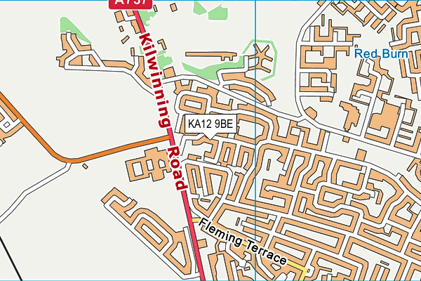 KA12 9BE map - OS VectorMap District (Ordnance Survey) KA12 9BE map - OS VectorMap District (Ordnance Survey)