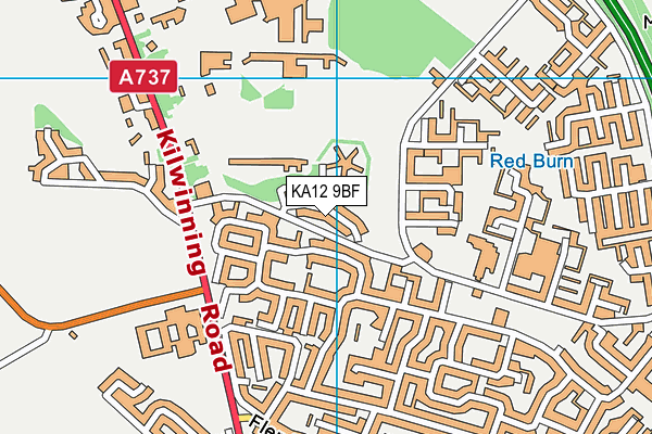 KA12 9BF map - OS VectorMap District (Ordnance Survey) KA12 9BF map - OS VectorMap District (Ordnance Survey)