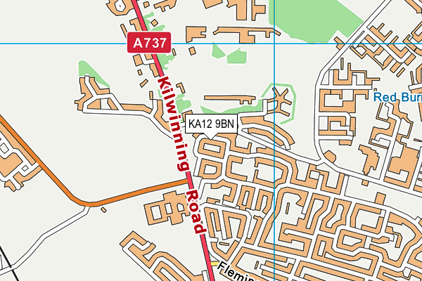 KA12 9BN map - OS VectorMap District (Ordnance Survey) KA12 9BN map - OS VectorMap District (Ordnance Survey)