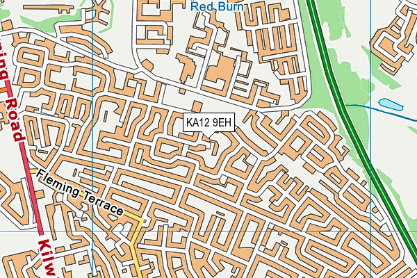 KA12 9EH map - OS VectorMap District (Ordnance Survey) KA12 9EH map - OS VectorMap District (Ordnance Survey)