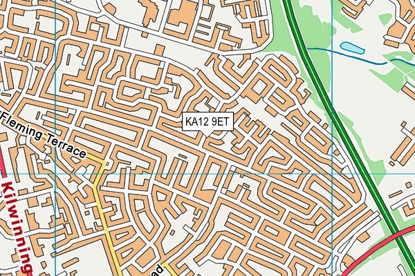 KA12 9ET map - OS VectorMap District (Ordnance Survey) KA12 9ET map - OS VectorMap District (Ordnance Survey)