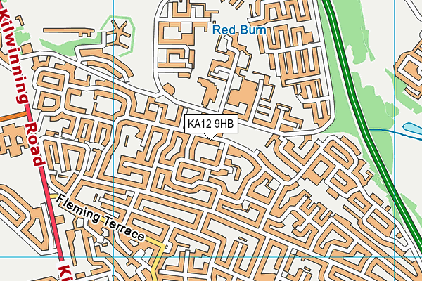 KA12 9HB map - OS VectorMap District (Ordnance Survey) KA12 9HB map - OS VectorMap District (Ordnance Survey)