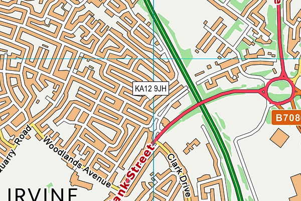 KA12 9JH map - OS VectorMap District (Ordnance Survey) KA12 9JH map - OS VectorMap District (Ordnance Survey)