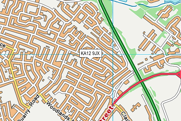 KA12 9JX map - OS VectorMap District (Ordnance Survey) KA12 9JX map - OS VectorMap District (Ordnance Survey)