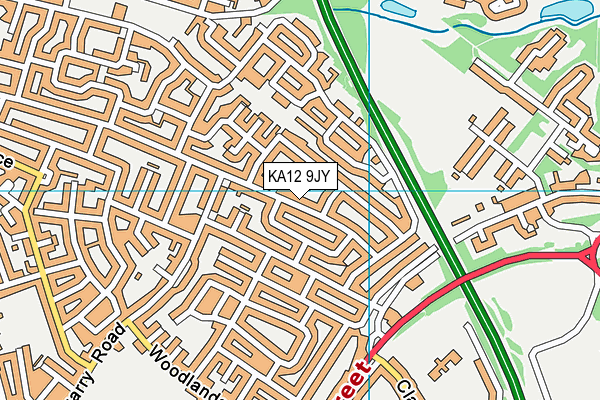 KA12 9JY map - OS VectorMap District (Ordnance Survey) KA12 9JY map - OS VectorMap District (Ordnance Survey)