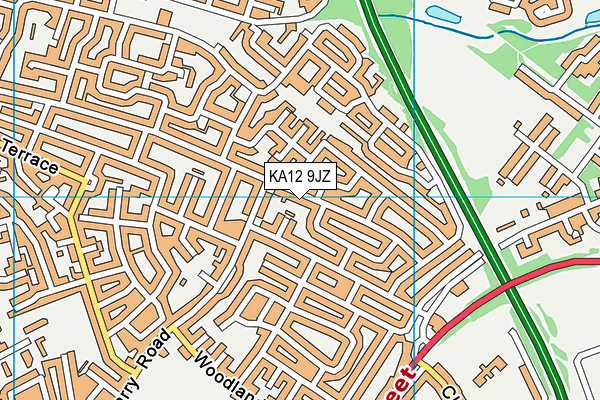 KA12 9JZ map - OS VectorMap District (Ordnance Survey) KA12 9JZ map - OS VectorMap District (Ordnance Survey)