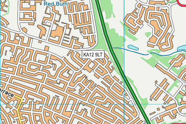 KA12 9LT map - OS VectorMap District (Ordnance Survey) KA12 9LT map - OS VectorMap District (Ordnance Survey)