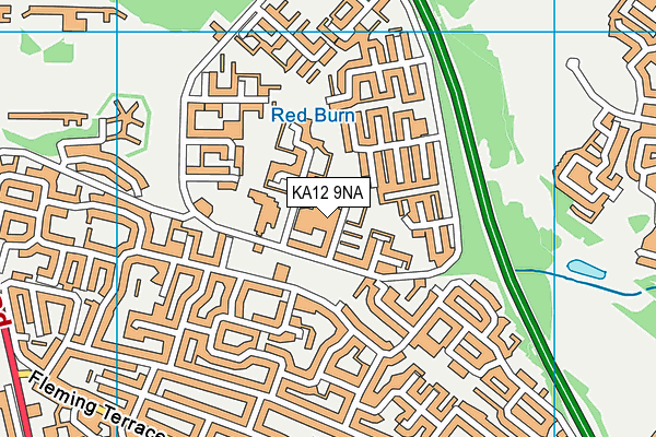 KA12 9NA map - OS VectorMap District (Ordnance Survey) KA12 9NA map - OS VectorMap District (Ordnance Survey)