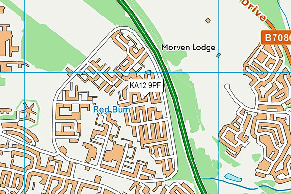KA12 9PF map - OS VectorMap District (Ordnance Survey)