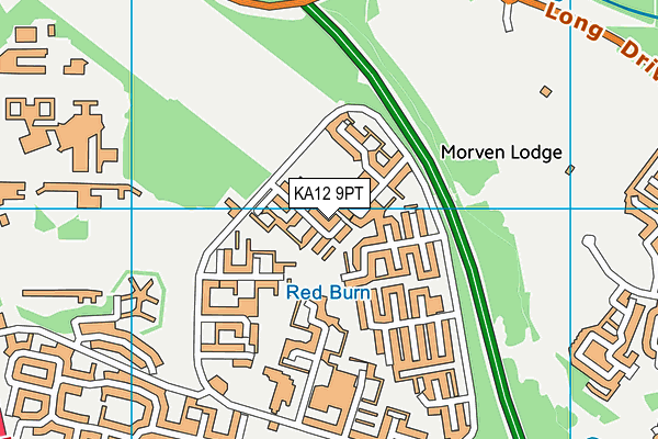 KA12 9PT map - OS VectorMap District (Ordnance Survey) KA12 9PT map - OS VectorMap District (Ordnance Survey)