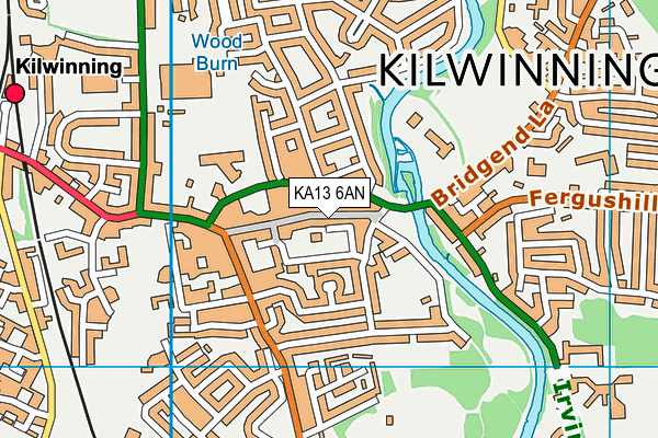 KA13 6AN map - OS VectorMap District (Ordnance Survey) KA13 6AN map - OS VectorMap District (Ordnance Survey)