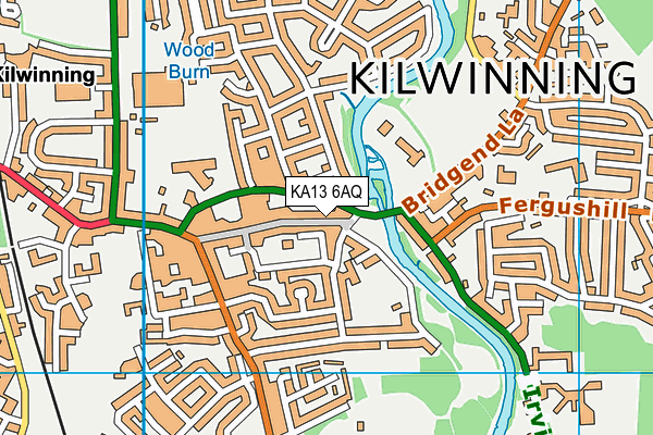 KA13 6AQ map - OS VectorMap District (Ordnance Survey) KA13 6AQ map - OS VectorMap District (Ordnance Survey)