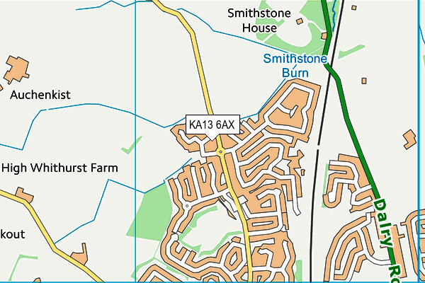 KA13 6AX map - OS VectorMap District (Ordnance Survey) KA13 6AX map - OS VectorMap District (Ordnance Survey)
