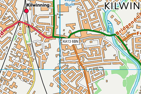 KA13 6BN map - OS VectorMap District (Ordnance Survey) KA13 6BN map - OS VectorMap District (Ordnance Survey)