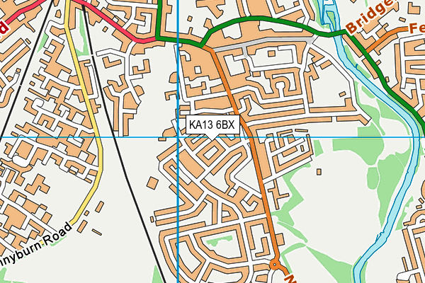 KA13 6BX map - OS VectorMap District (Ordnance Survey) KA13 6BX map - OS VectorMap District (Ordnance Survey)